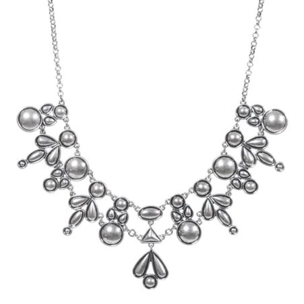 Silver Virginia Bib Necklace - Emily Maynard